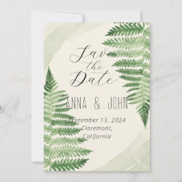 Invitación Boda de Fern Verde minimalista