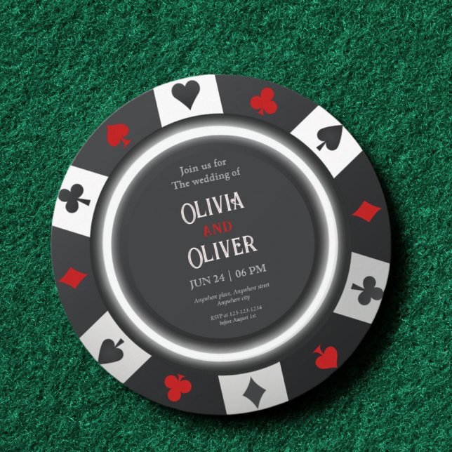 Invitación Boda de fichas de póquer del Casino Las Vegas (Subido por el creador)