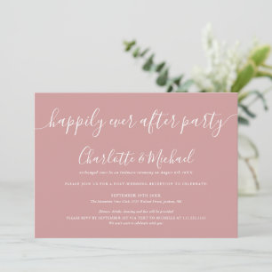 Invitación Boda de fiesta de Dusty Rose para siempre