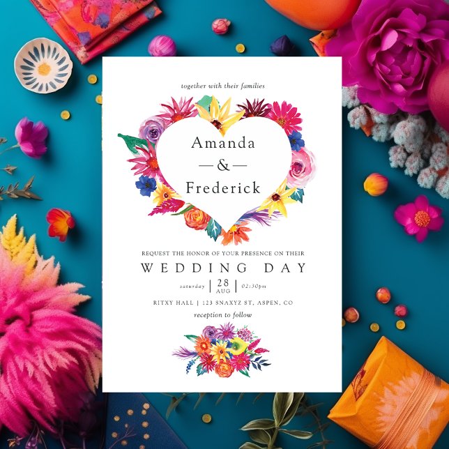Invitación Boda de Fiesta floral acuarela (Subido por el creador)