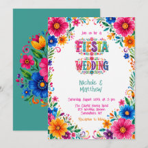 Boda de Fiesta Floral Mexicana Colorida