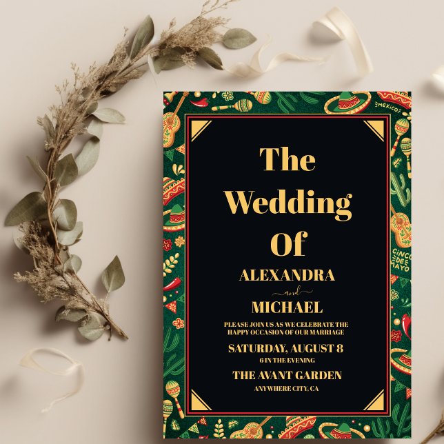 Invitación Boda de Fiesta Papel Picado de México (Subido por el creador)