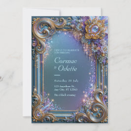 Invitación Boda de Filigrana de Joyas de Lavanda