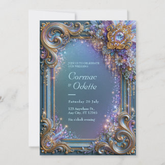 Invitación Boda de Filigrana de Joyas de Lavanda