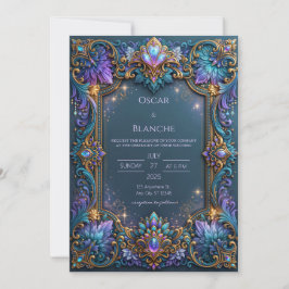 Invitación Boda de Filigrana de Joyas de Zafiro