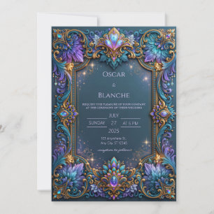 Invitación Boda de Filigrana de Joyas de Zafiro