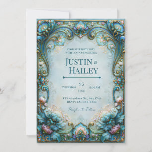 Invitación Boda de Filigrana de Loto Acuático