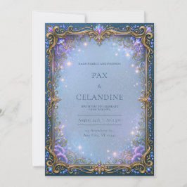 Invitación Boda de Filigrana y Estrella de Lavanda