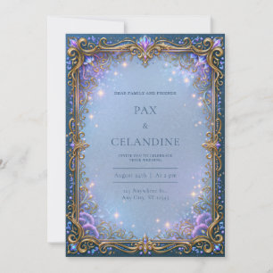 Invitación Boda de Filigrana y Estrella de Lavanda