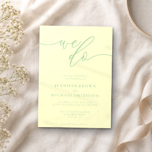Invitación Boda de Firma Pistacho y Crema We Do Typo