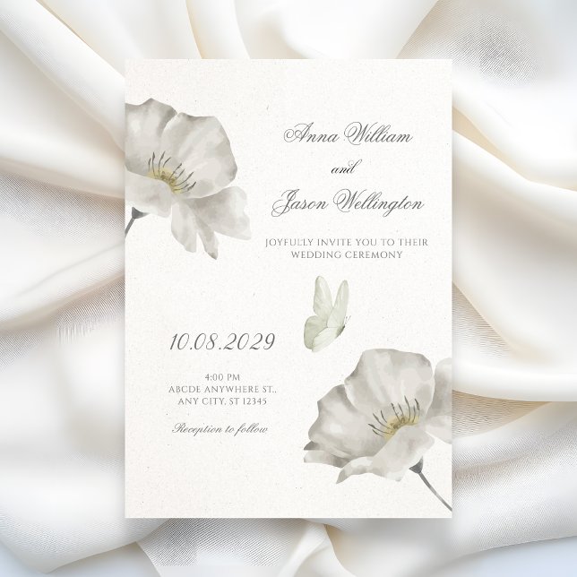 Invitación Boda de flor blanca en floración (Subido por el creador)
