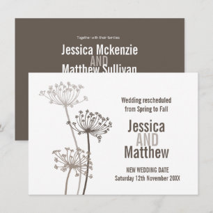 Invitación Boda de flor castaño moderno de Chervil reprograma