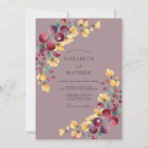 Invitación Boda de Flor de Cerezo Malva