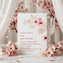 Boda de flor de cerezo rosa y blanco