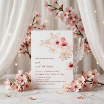 Boda de flor de cerezo rosa y blanco