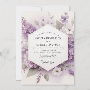 Invitación Boda de Flor de Gasilla de Lila