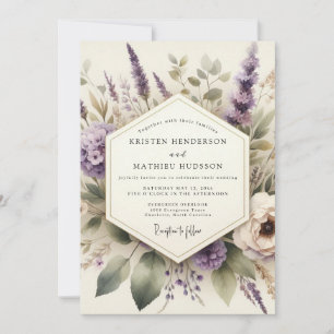 Invitación Boda de Flor de Lavanda Pastoral