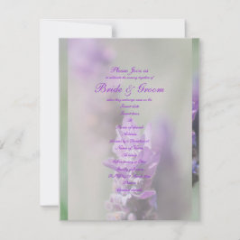 Invitación Boda de flor de lavanda púrpura | Personalizar
