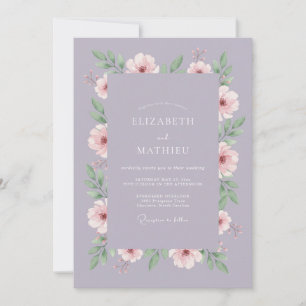 Invitación Boda de Flor de Lila Delicada