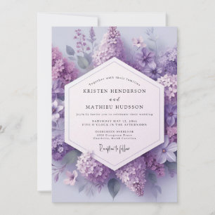 Invitación Boda de Flor de Lila Etérea