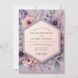 Invitación Boda de Flor de Lila Etérea
