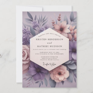 Invitación Boda de Flor de Lila Soñadora