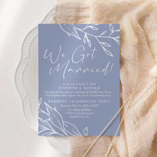 Invitación Boda de Flor de Vinca Recién Casados