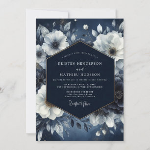 Invitación Boda de Flor Etérea de la Marina
