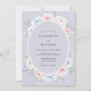 Invitación Boda de flor etérea de lavanda