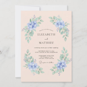 Invitación Boda de Flor Gentil de Vinca menor