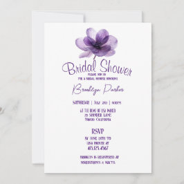 Invitación Boda de Flor Morado Gorgoso