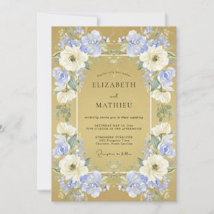 Invitación Boda de Flor Opulenta de Vinca menor