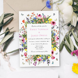 Invitación Boda de Flor Silvestre Bohemia