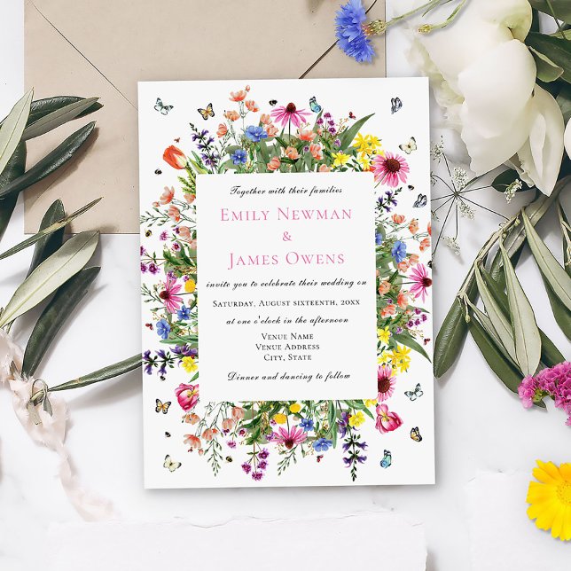 Invitación Boda de Flor Silvestre Bohemia (Subido por el creador)