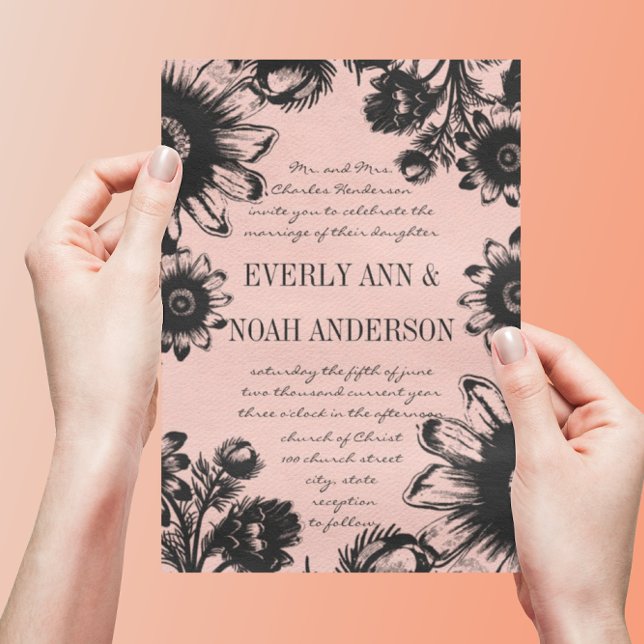 Invitación Boda de Flor Silvestre Boho Bohemian (Subido por el creador)