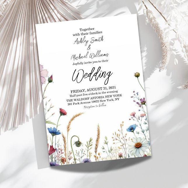 Invitación Boda de Flor Silvestre Boho Floral (Subido por el creador)