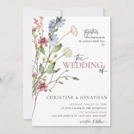 Invitación Boda de Flor Silvestre Boho Moderno | 