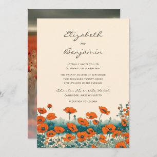 Invitación Boda de Flor Silvestre Boho Photo Floral