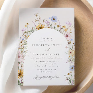 Invitación Boda de flor silvestre de primavera