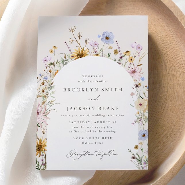 Invitación Boda de flor silvestre de primavera (Subido por el creador)