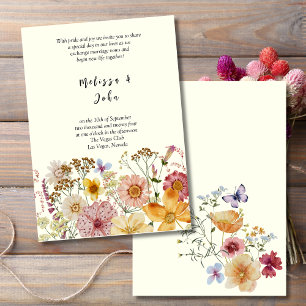 Invitación Boda de Flor Silvestre Meadow Bohemian