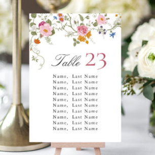 Invitación Boda de Flor Silvestre Pastel Pink Boho Número de