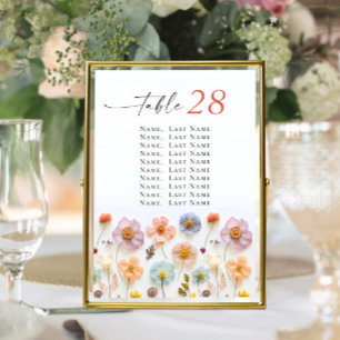 Invitación Boda de Flor Silvestre Pastel Pink Boho Número de