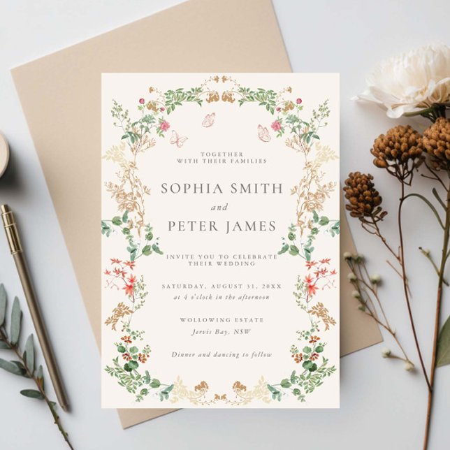 Invitación Boda de Flor Silvestre Rústica Floral  (Subido por el creador)