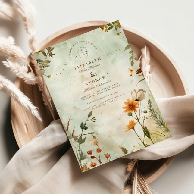 Invitación Boda de flor silvestre Sunset Meadow (Subido por el creador)