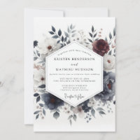 Boda de Flor Triste Azul Pizarra