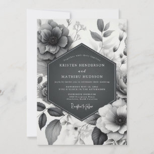 Invitación Boda de Flora Grabada con Carbón