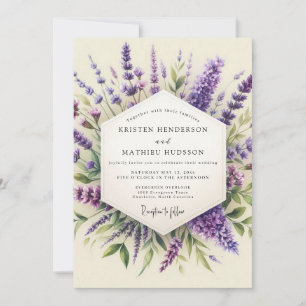 Invitación Boda de Flora Provenzal Lavanda