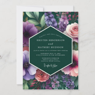 Invitación Boda de Flora Violeta Esmeralda Viva