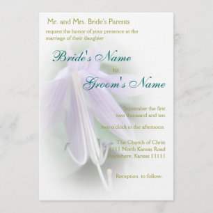 Invitación Boda de floración de Hosta púrpura